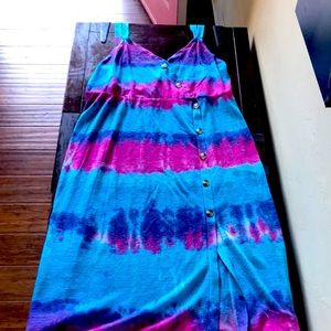 Tie dye cover up swim dress